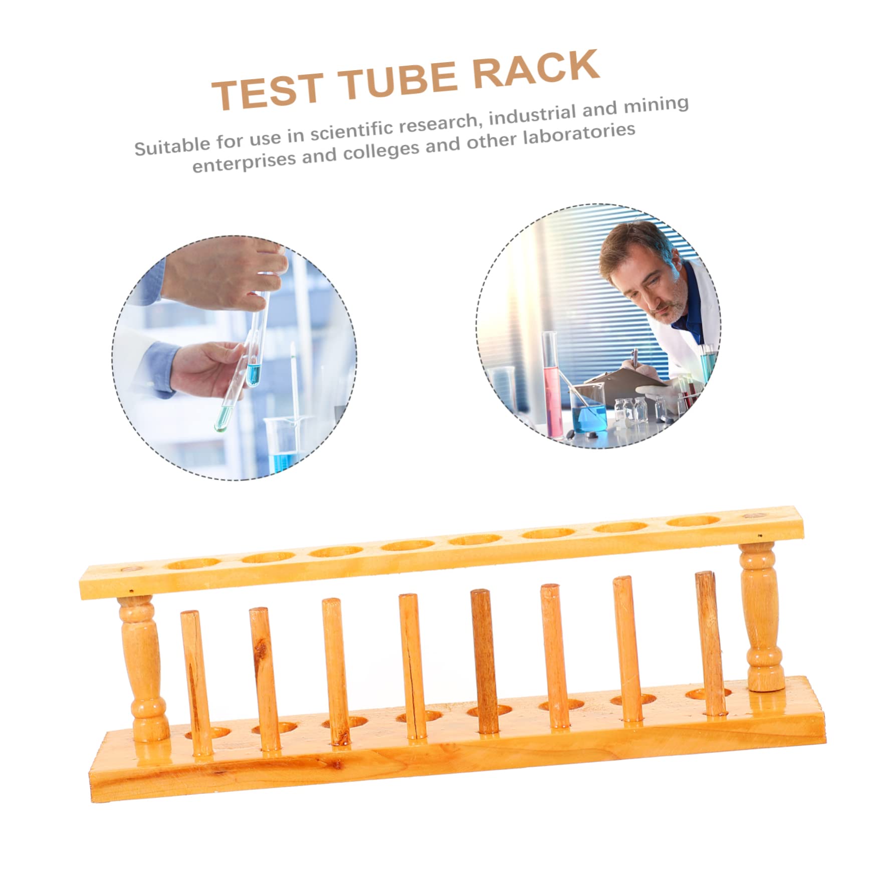 iplusmile 6stücke Holz-testrohrhalter Stabiles Und Leichtes Reagenzglasgestell Für Labor Und Unterricht Praktisches Design Einfache Reinigung Platzsparend