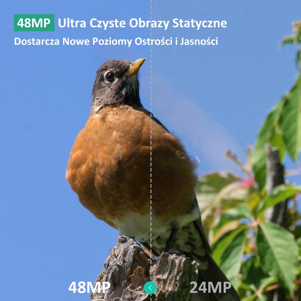 GardePro E6 kamera do obserwacji dzikich zwierząt, antena WLAN 48 MP 1296p z czujnikiem ruchu, widoczność w nocy, brak blasku, na podczerwień 940 nm, diody LED IP66, wodoszczelność H.264, szeroki kąt