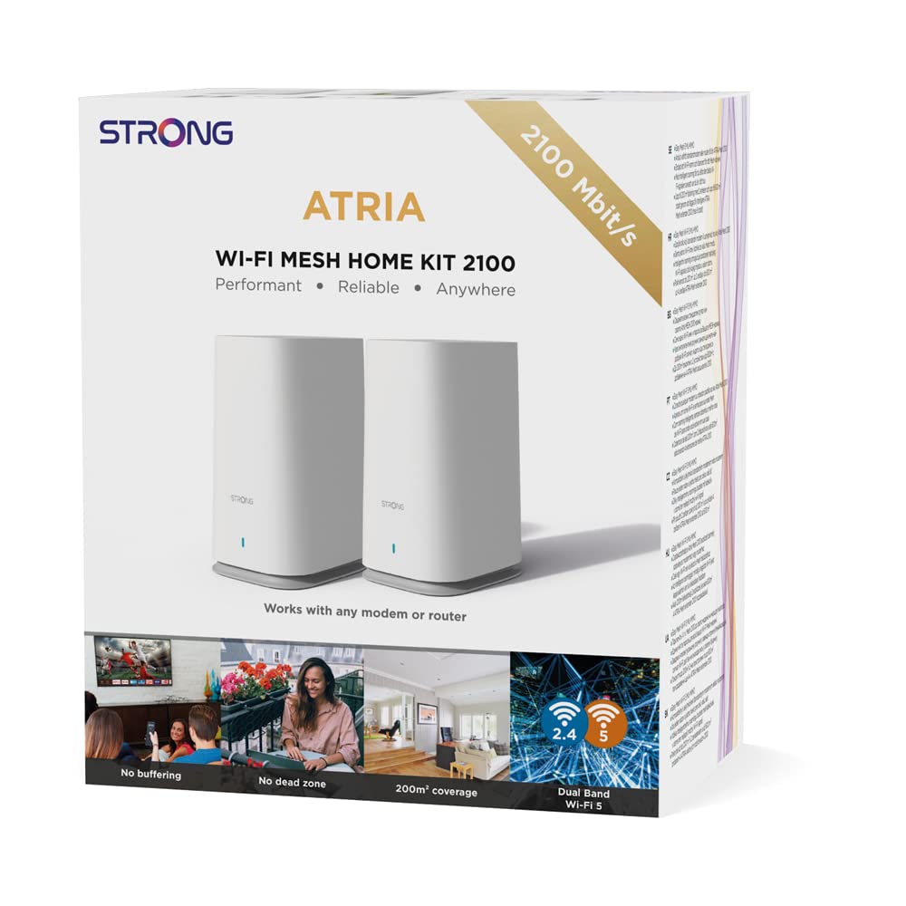 STRONG MESHKIT2100 Atria Kit due pezzi mesh: copertura completa di casa senza più zone senza copertura di rete