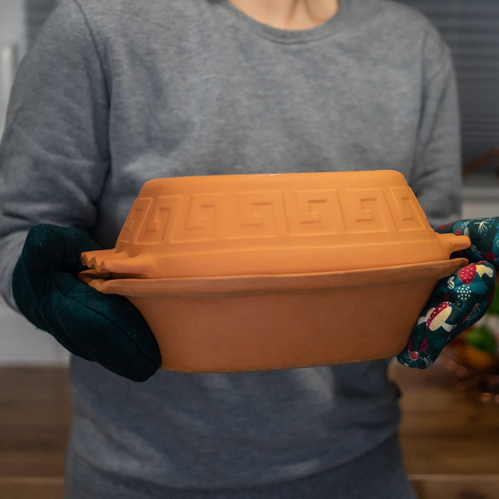 Plat de Cuisson en Argile 4L - Ustensiles de Cuisine en Argile