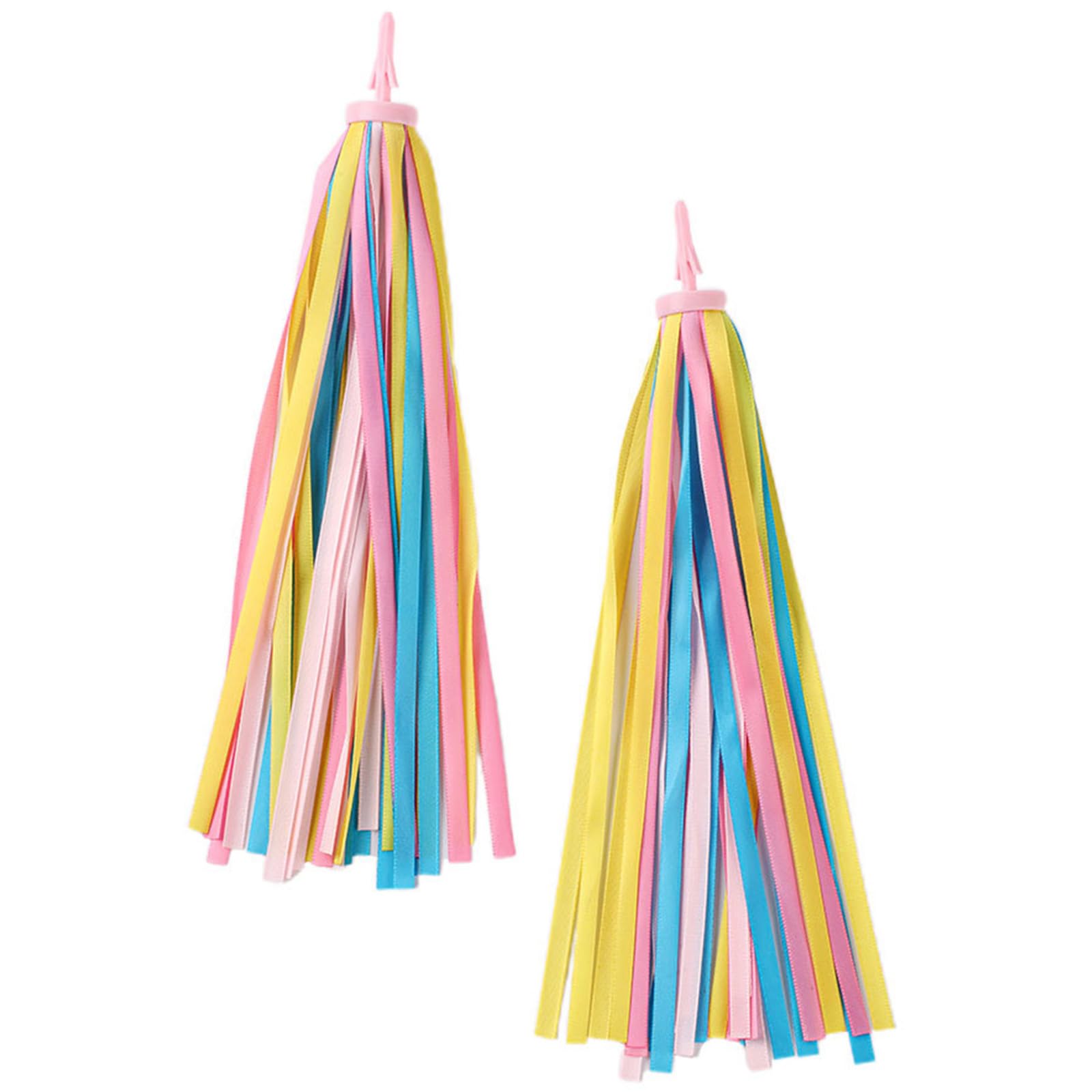 divuukyi 2pack Streamers Bike Handlebar Tassels Colorful Outdoor Cycling Girls Ribbons For Personalizty Cycling Experiences