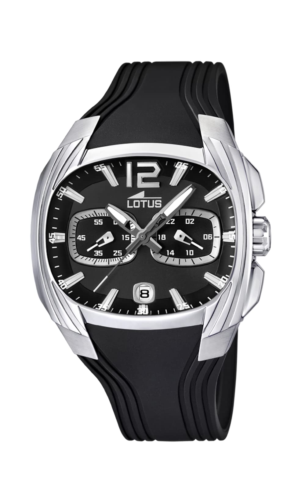 LOTUS Orologio Uomo Cronografo Quarzo, Cinturino In Gomma Nera, Quadrante Blu, 5 ATM - 4