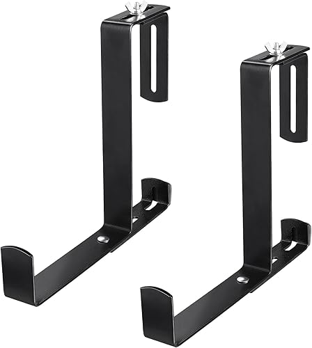 Cabilock 1 par de ganchos de pared para colgar plantas, caja de ventana de flores, soportes para maceta, soporte para caja de flores para montaje de