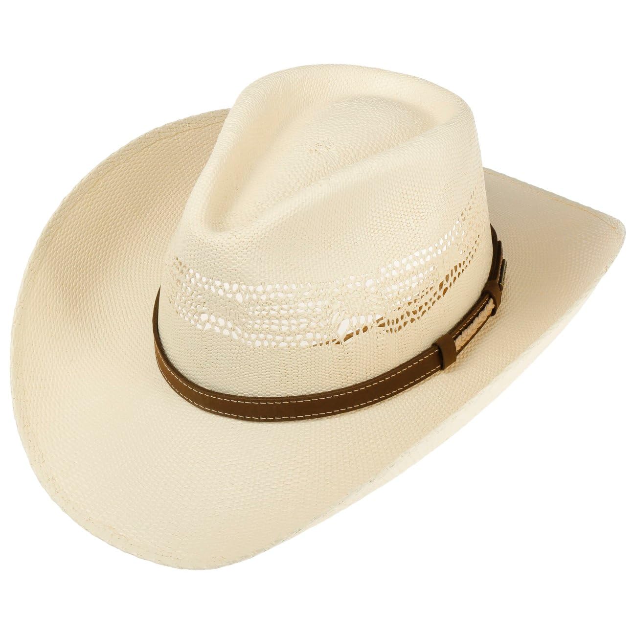 Stetson Western Vented Toyo Cappello da Cowboy Fascia in Pelle Traspirante Unisex Primavera Estate