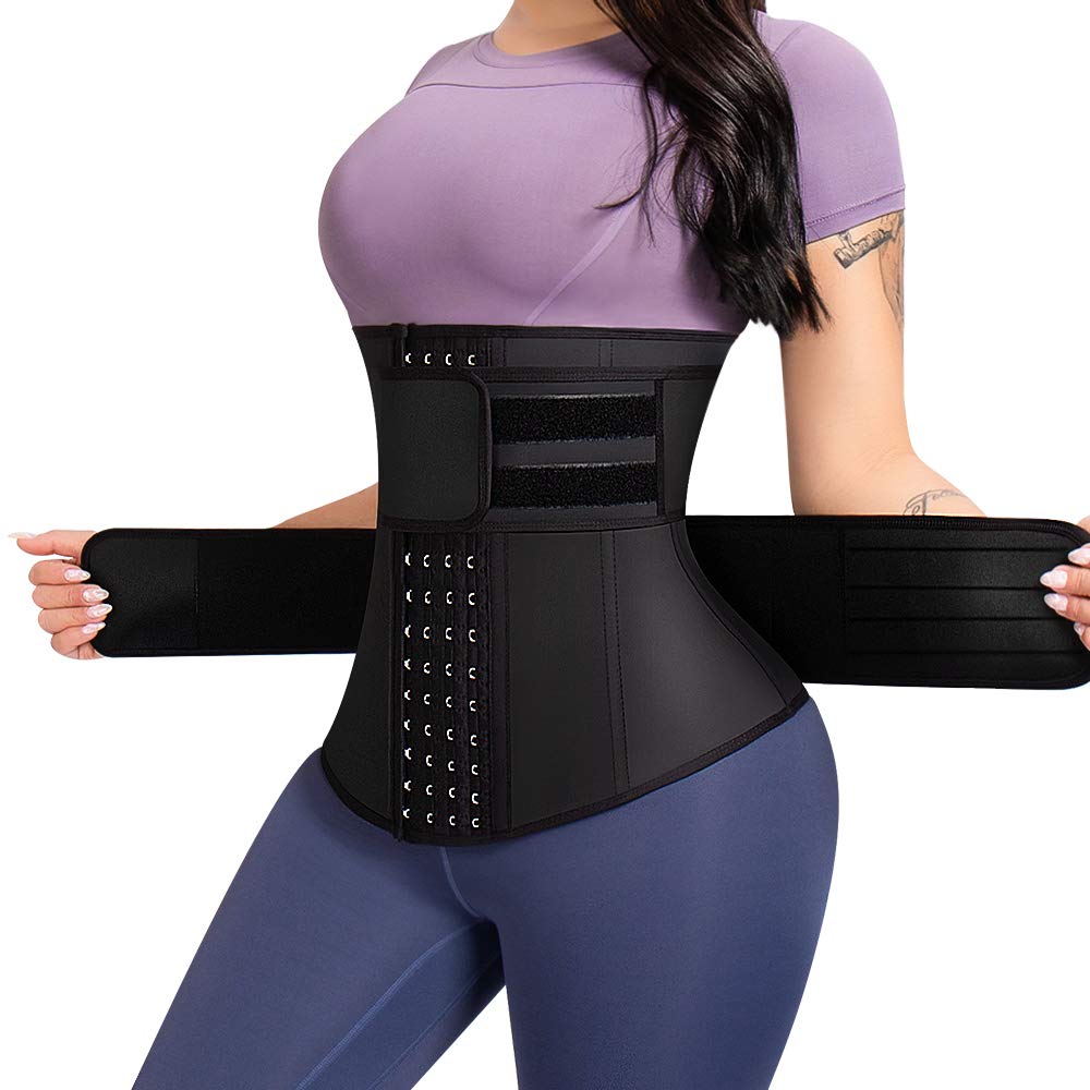 ASHLONEWaist Trainer for Women Latex Underbust Cincher Sport Corset Trimmer Belt