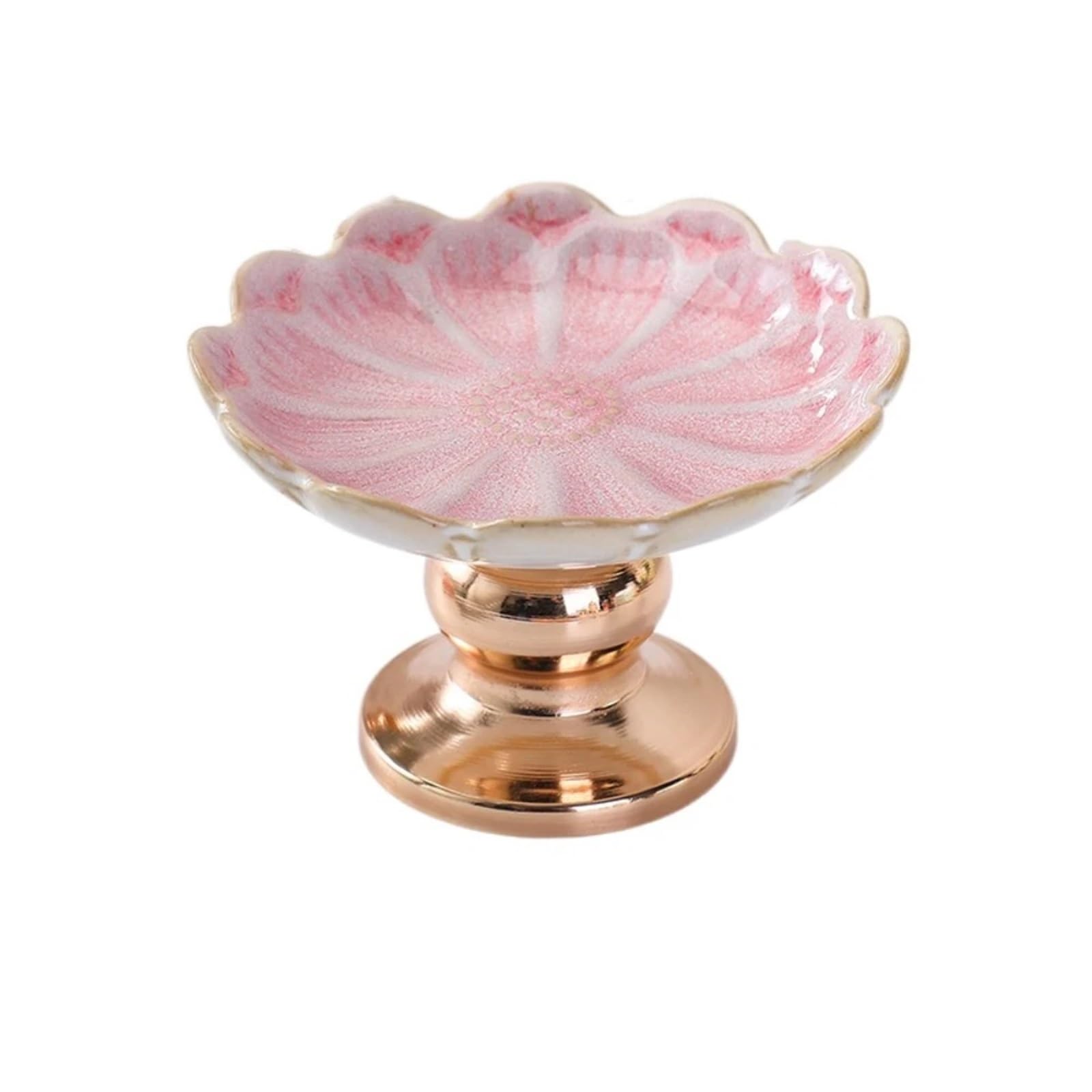 1Pair Home Decoration Ceramics Candle Stand Light Romantic Holder Candlestick For Home Décor, Living Room(Pink)