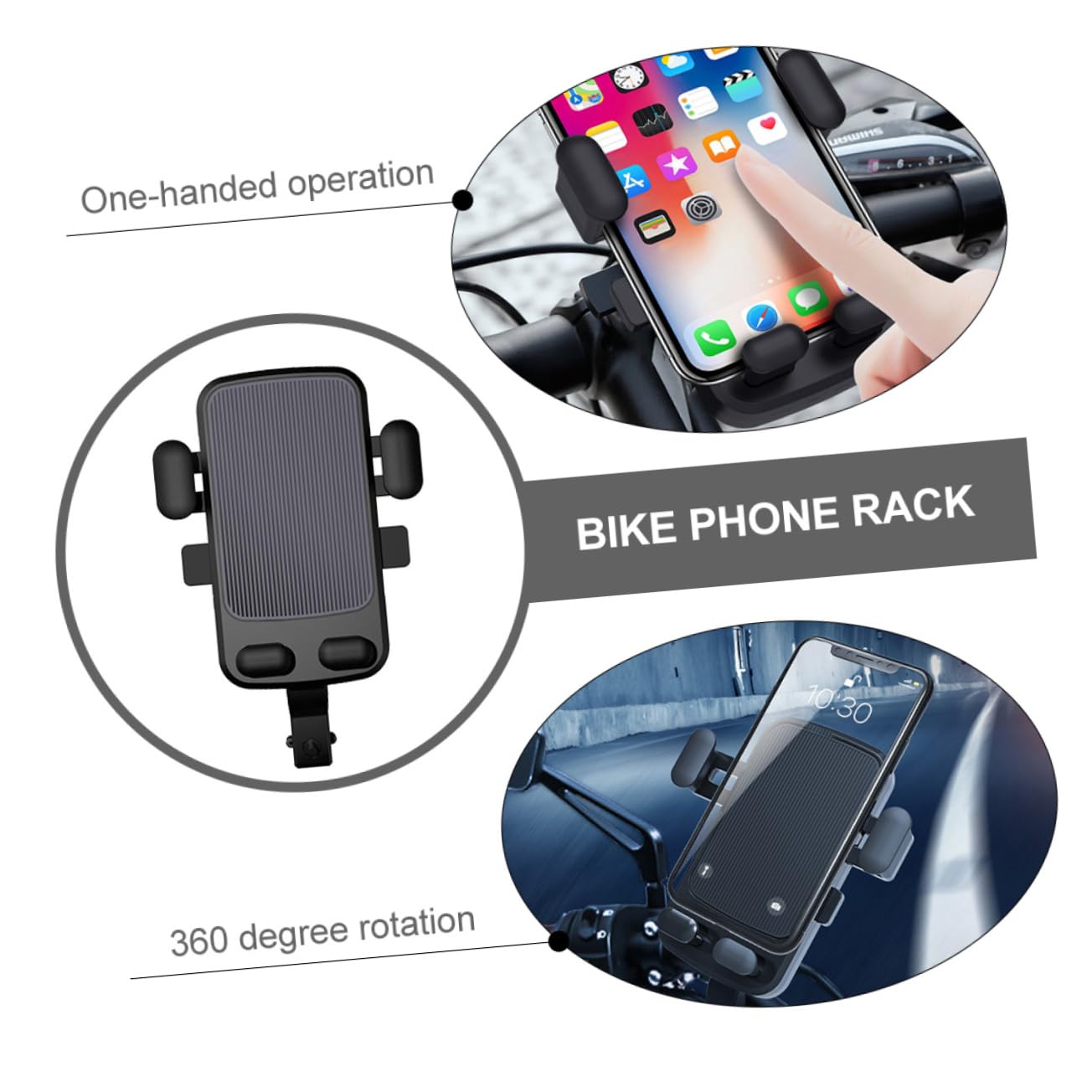 Gatuida 3pièces Support De Téléphone Vélo Monture Ajustable pour Et Trottinette Électrique Installation Facile avec Verrou Mécanique Support De Navigation pour Smartphone Compatible