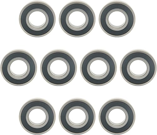 Boxonly Deep Groove Ball Bearing Rubber Cover Sealed 6002RS High Carbon Steel Lo