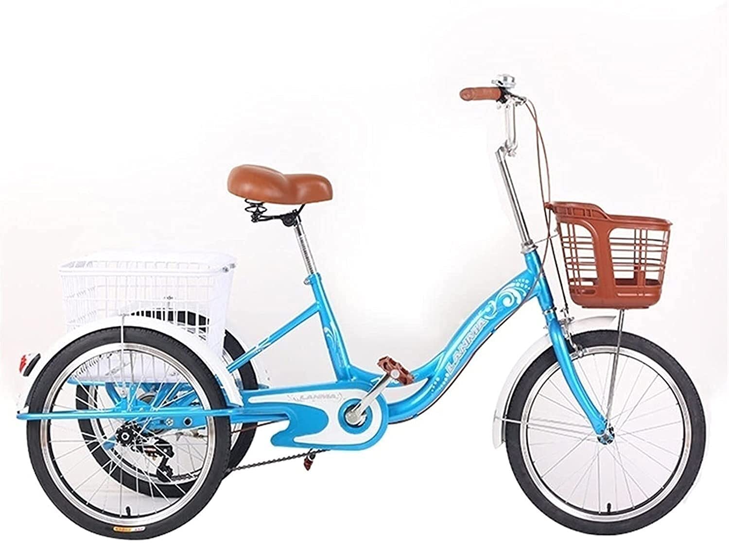 GRDDBZA Adult Tricycle - 3 Wheel Bikes for Adults Shopping Tricycle for Adult Seniors Women Men 1 Speed 3-Wheel Bike Trike with Shopping Basket Three Wheeled Bikes Recumbent Bicycle, FPYY2024040817