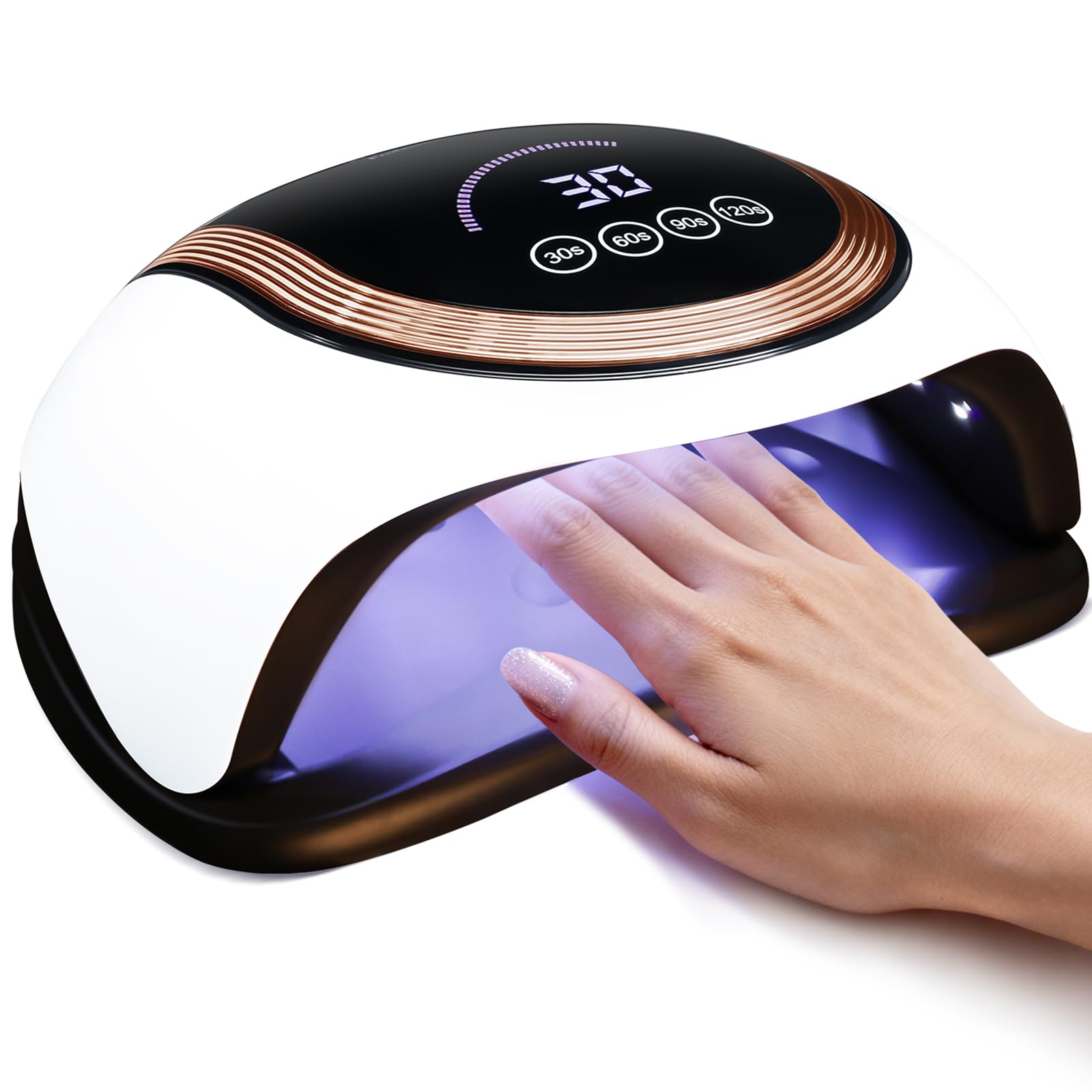 Gugusure 200W UV LED Nail Lamp with 42 Beads for Gel Polish