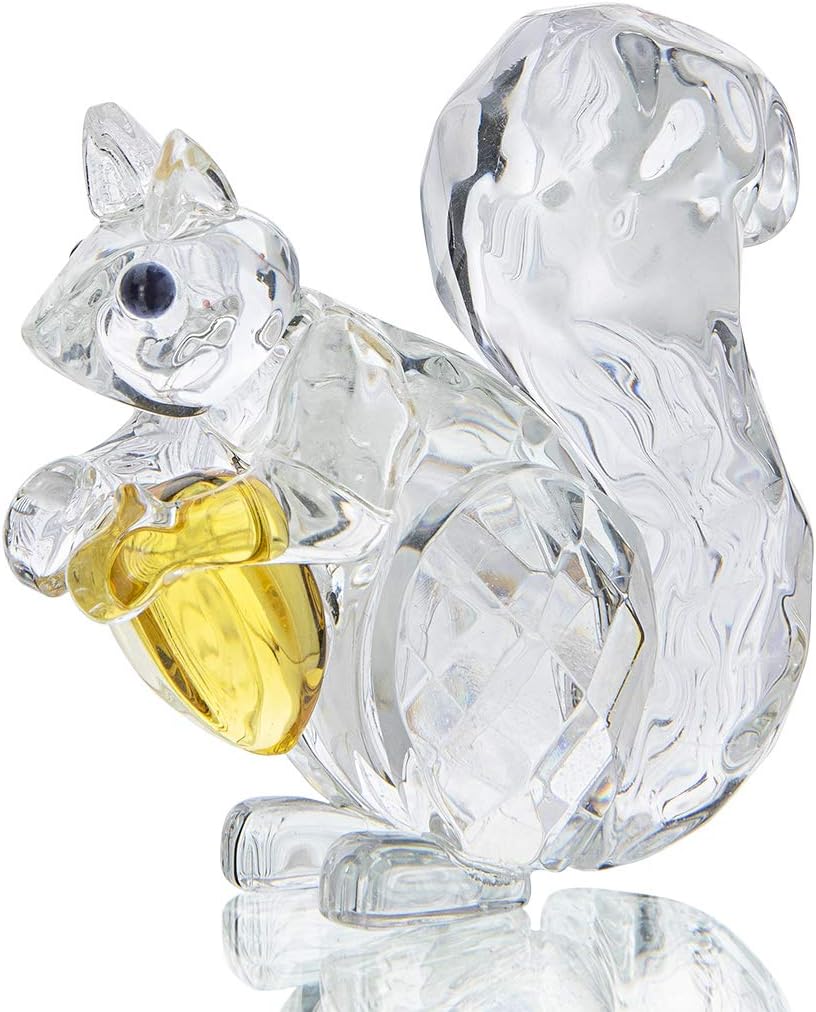 Crystal Animals Squirrel Collectible Figurine Paperweight Table Centerpiece Ornament