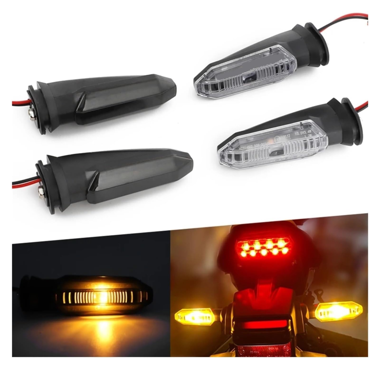Indicatore di direzione Moto per CTX 700D per DCT per 700N per 2014 2015 2016-2018 Indicatore Direzione Motocicletta Lampada(2 Pieces Clear)