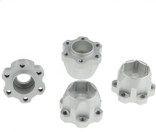12mm Hex Hub Set for GDS Racing 1.9 & 2.2 Inch Alloy Wheels 17mm Thickness Silver (4pc)