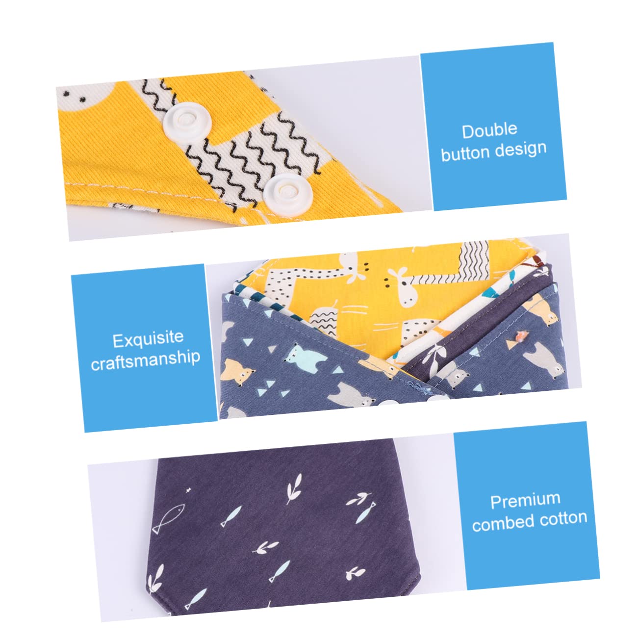 ibasenice 15piezas Baberos De Saliva Para Bebés Toallas Infantiles Triangulares De Bandanas Ajustables Para Alimentación y Bebés Recién Nacidos