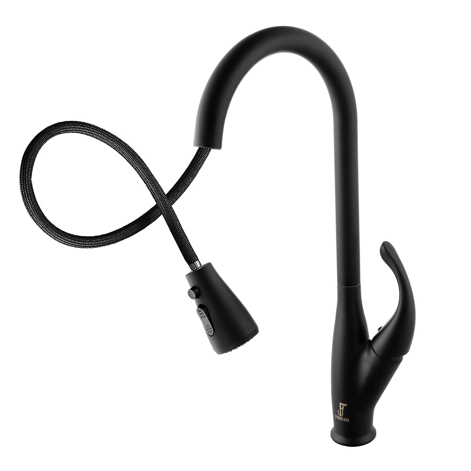 Buy JARFAR Matte Black Kitchen Faucet with Pull Down Sprayer Single