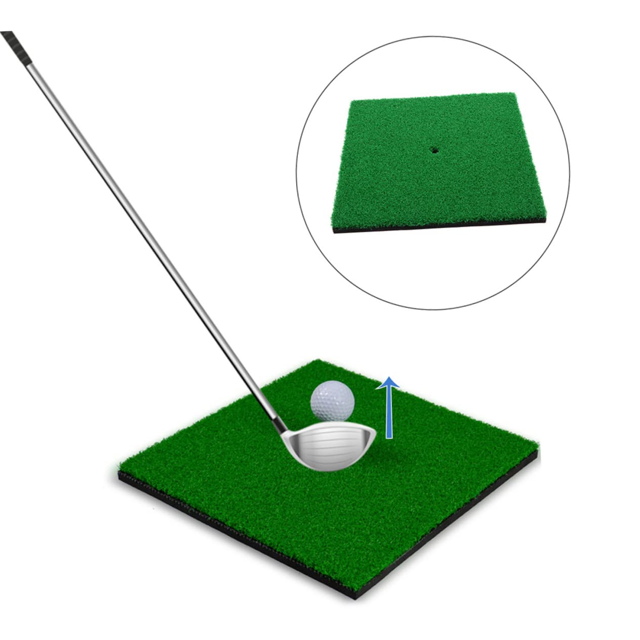 Balacoo 2pcs Golf Turf Mats Practice Golfing Mats Portable Hitting Pads for Golfers