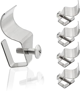 Biaungdo 5 Pcs Vinyl Siding Clips, Heavy Duty No-Hole Needed Vinyl Siding Hooks for Hanging, Stainless Steel Outdoor Siding Screws Hanger for Patio, Mounting Home Security, Camera, House Number