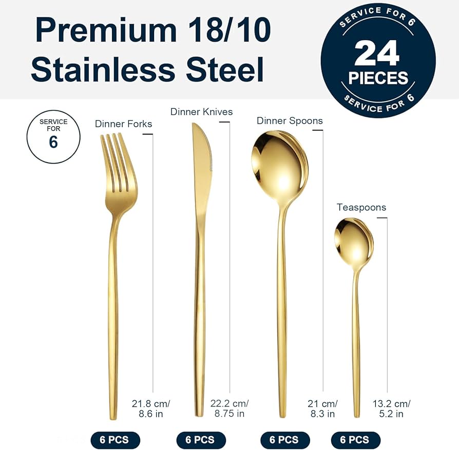  カトラリーセット 6人分　合計24点 Amazon | 24本セット 6人用 カトラリーセット ステンレス製 スプーン