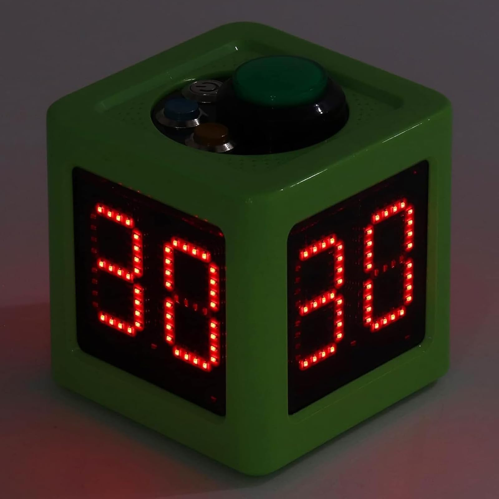 Temporizador digital de cuenta regresiva con pantalla de cubo HD, brillo ajustable para juegos de mesa, no funciona con pilas