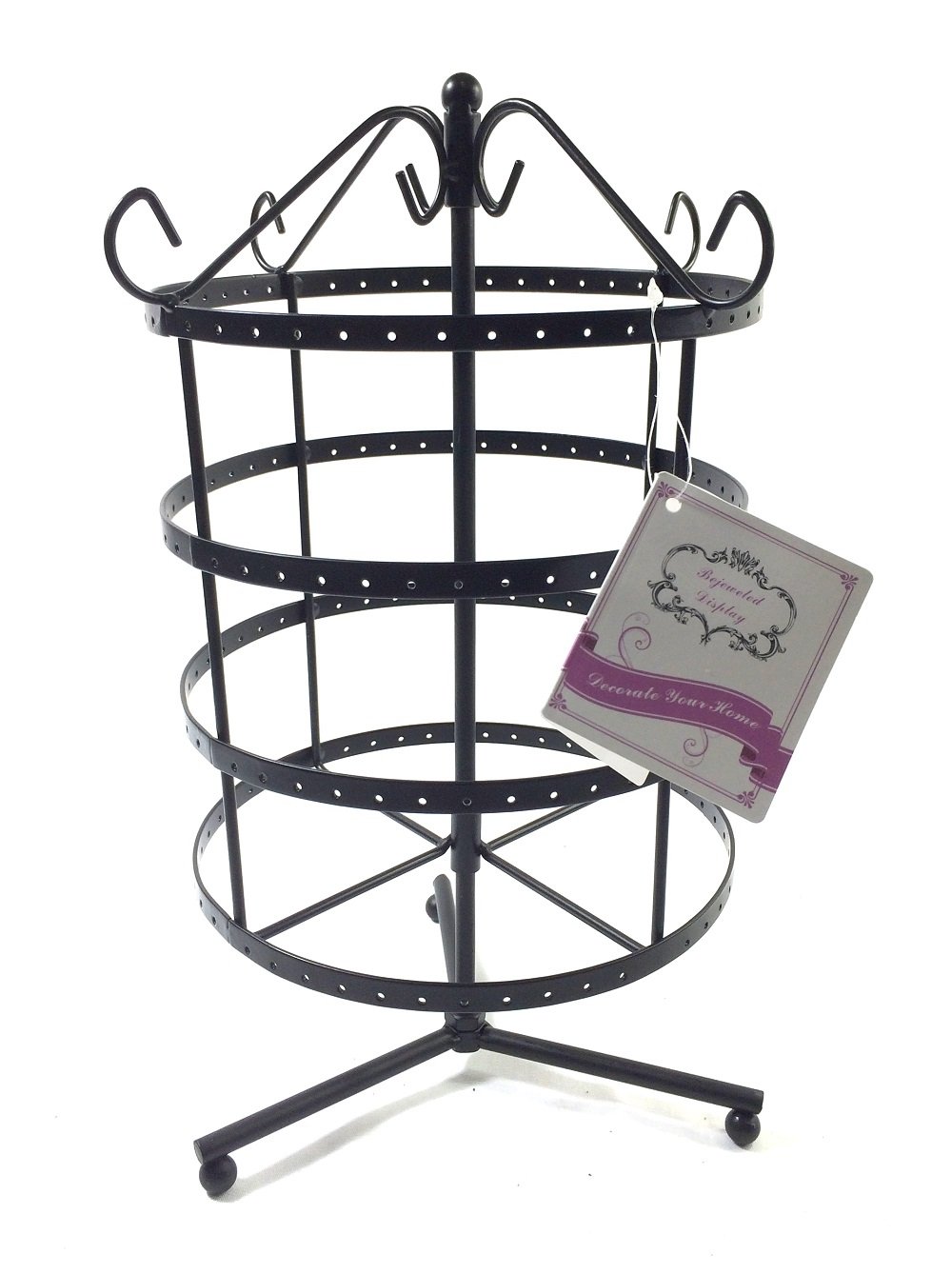 96 Pairs Black Color Rotating Earring Holder / Earring Tree / Earring Oraganizer / Earring Stand / Earring Display
