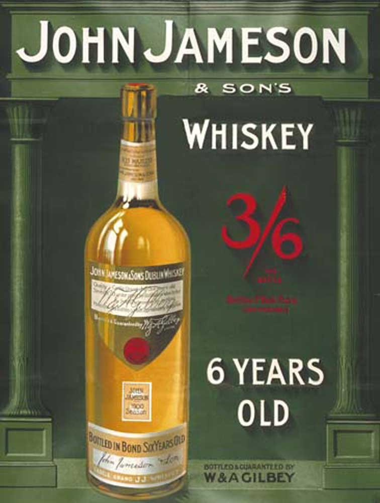 Empireposter John Jameson and Son's - Whiskey Blechschilder Nostalgie - Grösse 15x20 cm