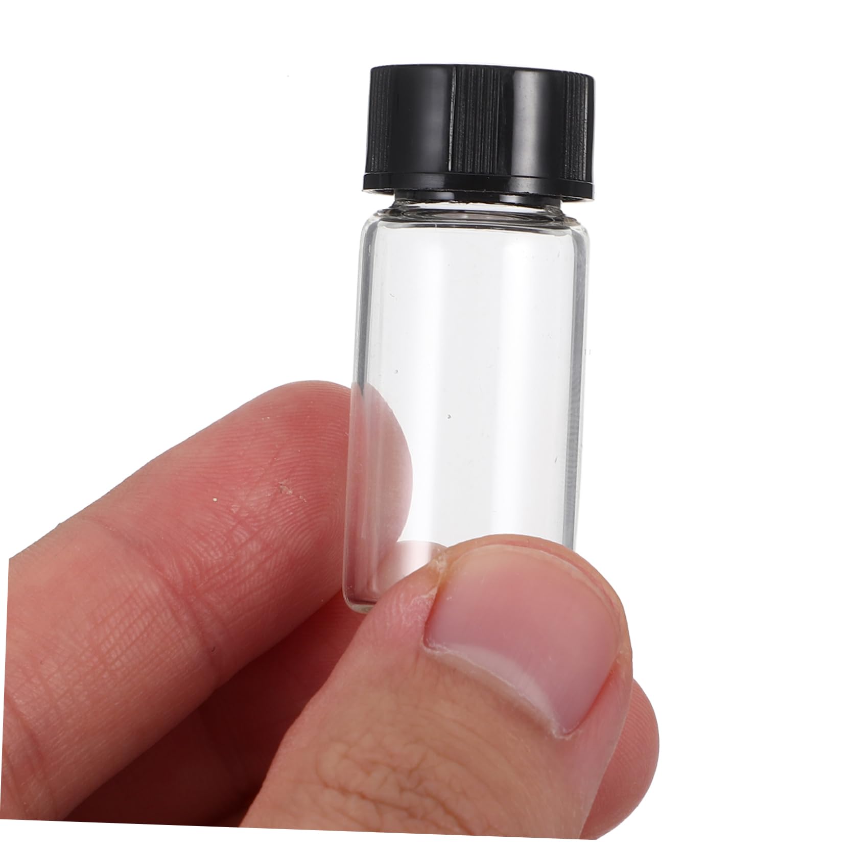 PRETYZOOM 100piezas Frasco De Vidrio Transparente Tapa Botellas De Muestra Con Rosca Material De Vidrio Para Laboratorio Para Almacenamiento De Muestras Laboratorio o Hogar