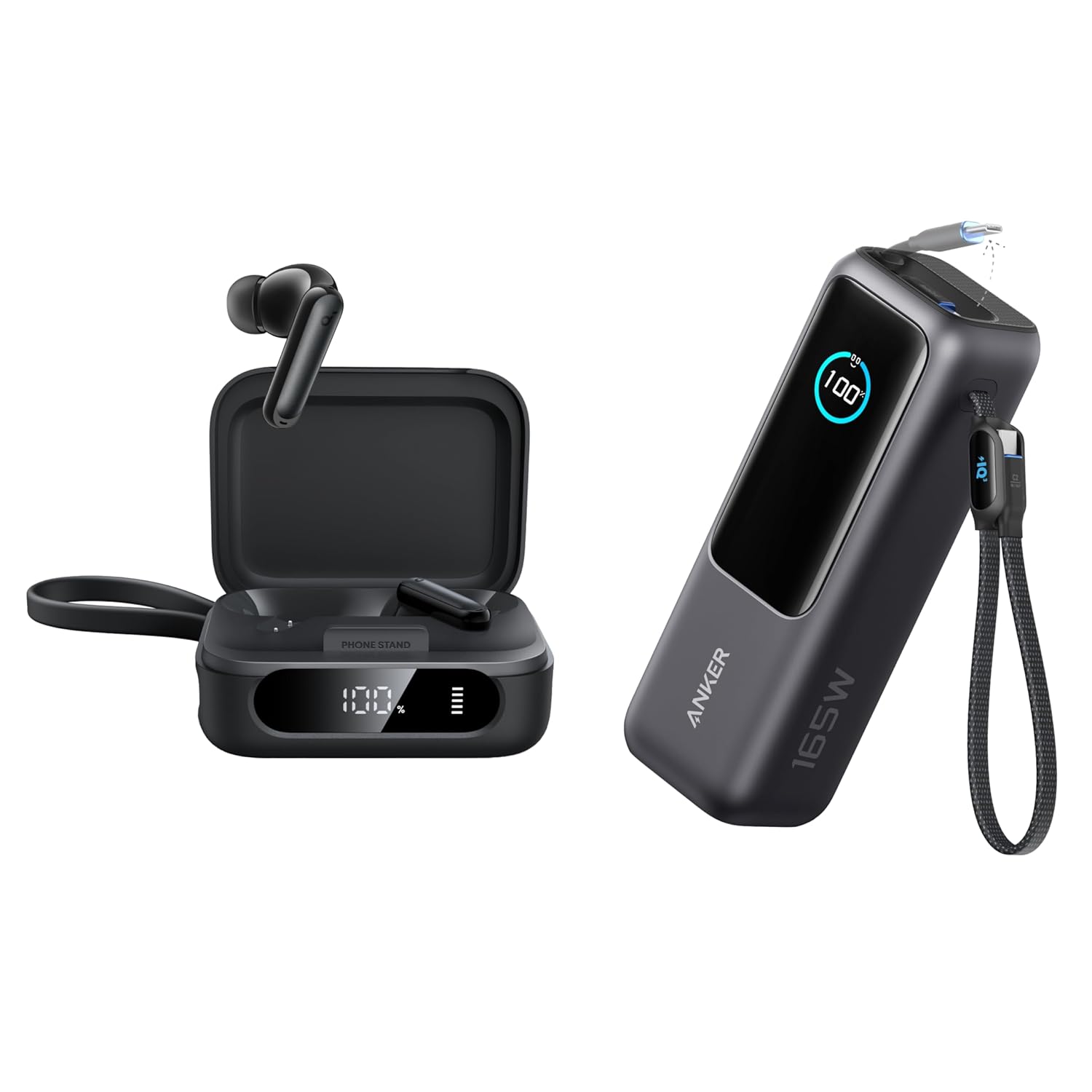 Anker Soundcore P41i Laptop Power Bank 25 000mAh Portable Charger with Triple 100W USB-C Ports Built-in and Retractable