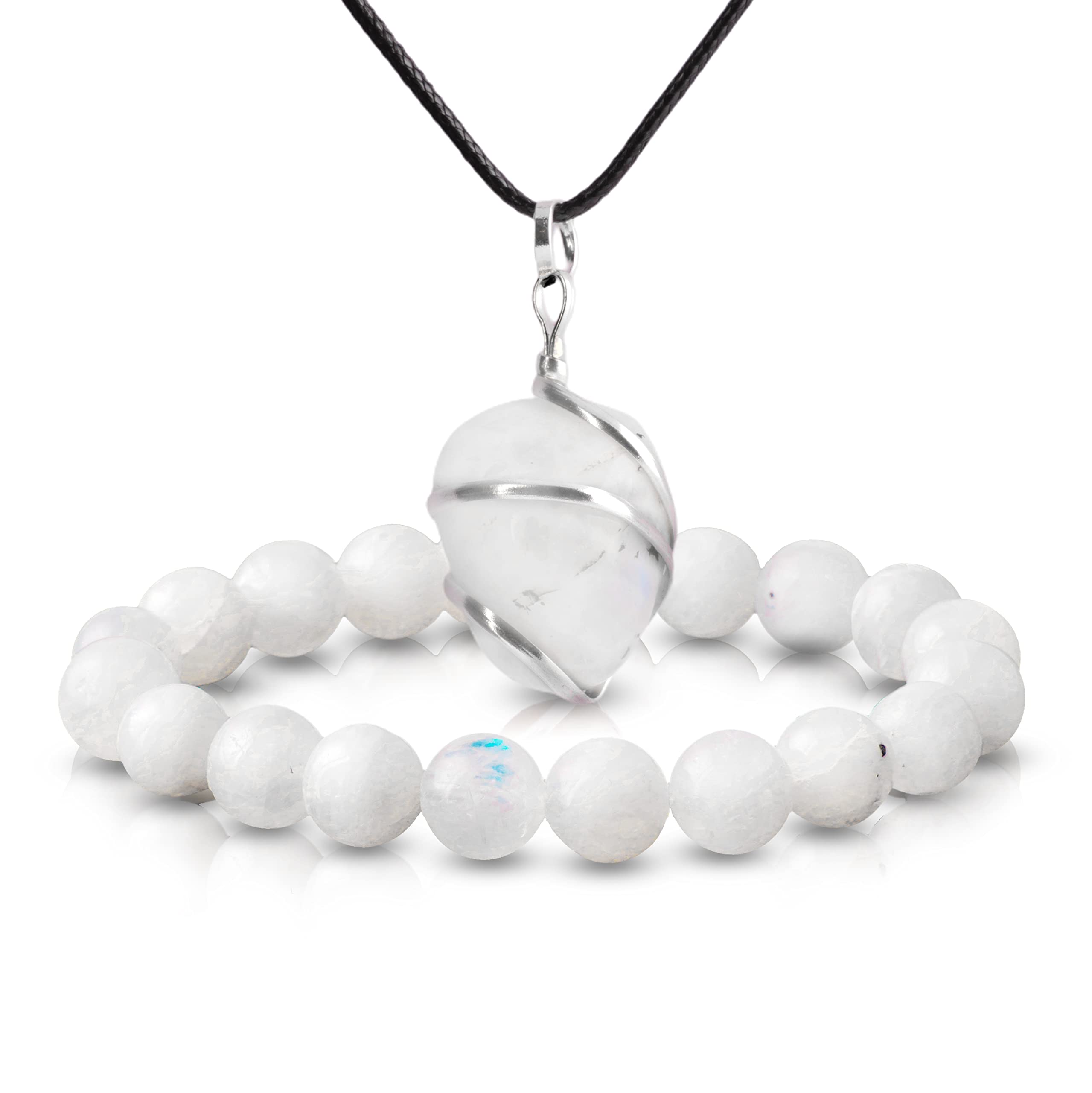 Reikved Zodiac Cancer Birthstone - Rainbow Moonstone Bracelet - Crystal Bracelet - Women Bracelet Jewelry - For Good Luck - Stretchable - For Healing And Meditation - With Tumble Pendant (B0B857LQZQ) Amazon Price History, Amazon Price Tracker