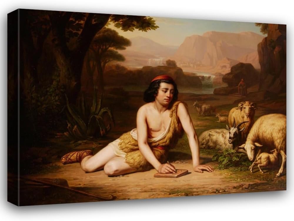 ArtDirect Giotto drawing from nature Custom Framed Art Print Giclee Print or Canvas Options with Various Sizes and Customization by John William Godward