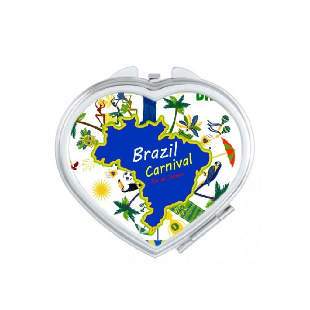 Miroir portable Corcovado Rio de Janeiro pour corriger le maquillage qui coule en été