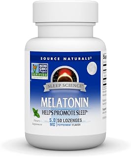 Source Naturals Melatonin 5 mg - 50 Peppermint Flavored Lozenges
