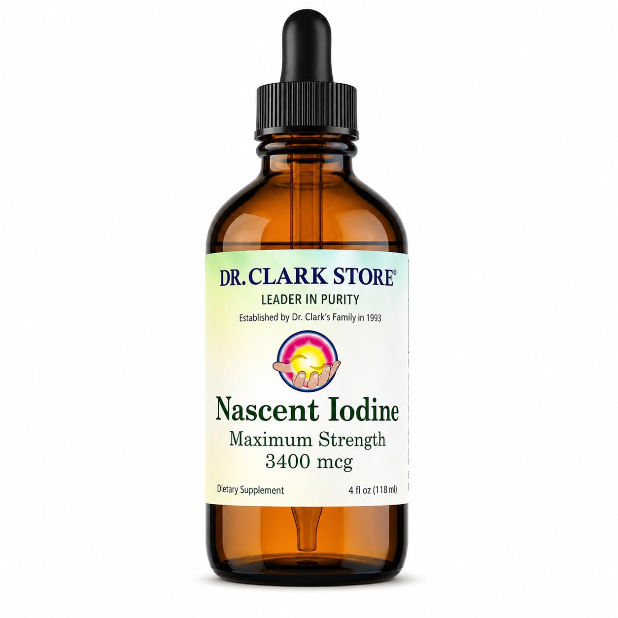 Dr Clark Store White Iodine (Nascent Iodine) – 4 Fl Oz (118ml) Liquid Form