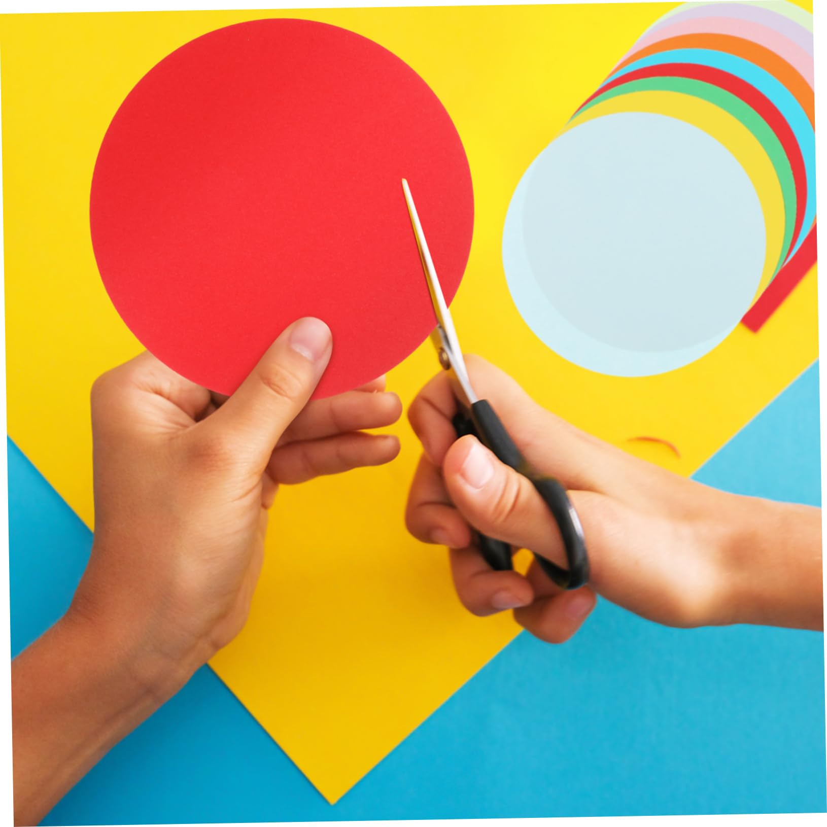 500 Blatt Rundes Origamipapier aus Verdicktem Papier Dekoratives Bastelpapier in Pastellfarben Leicht zu Falten für Kinder und Bastelprojekte