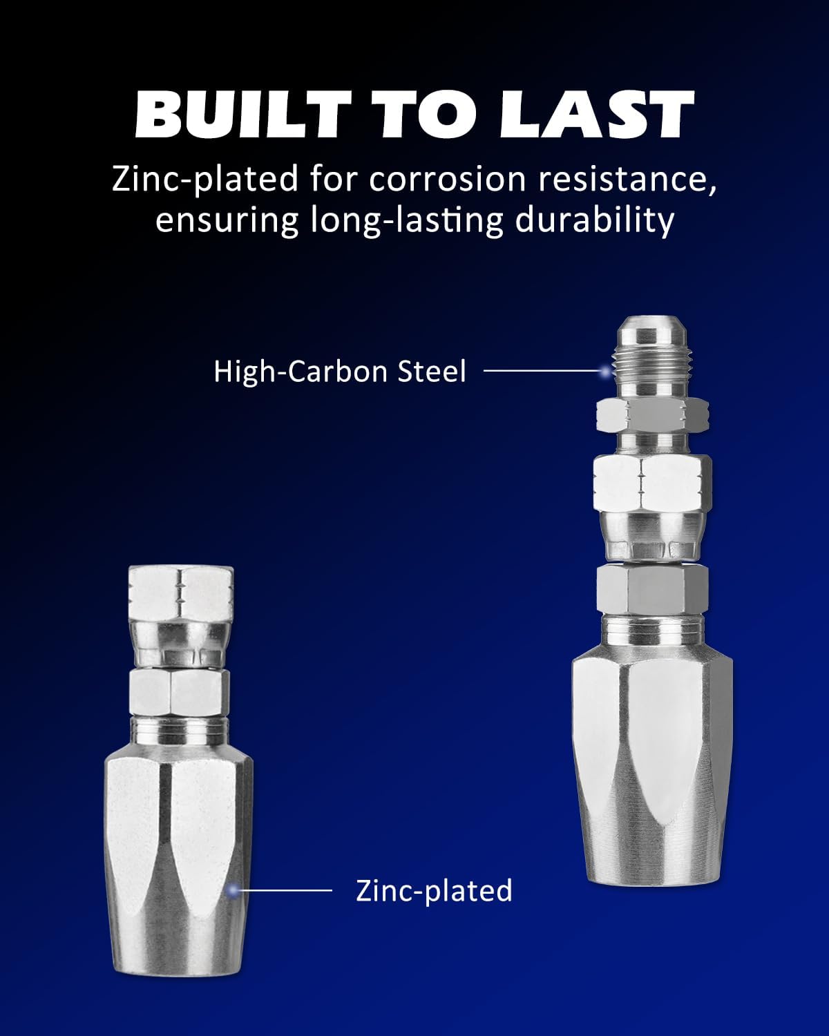 SPARKWHIZ Hydraulic Hose Repair Kit 1/4", 3/8", 1/2" ID, Inner Diameter Reusable, 3 pack