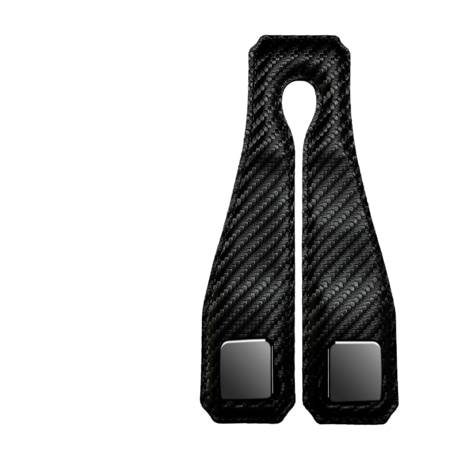 Mosklo Car Interior Trim Accessories Universal Car Headrest Hook Suede Rear Seat Hanging Dual 20KG Large Load-Bearing Alloy Hanger Tool Accessories(Carbon Fiber Black)