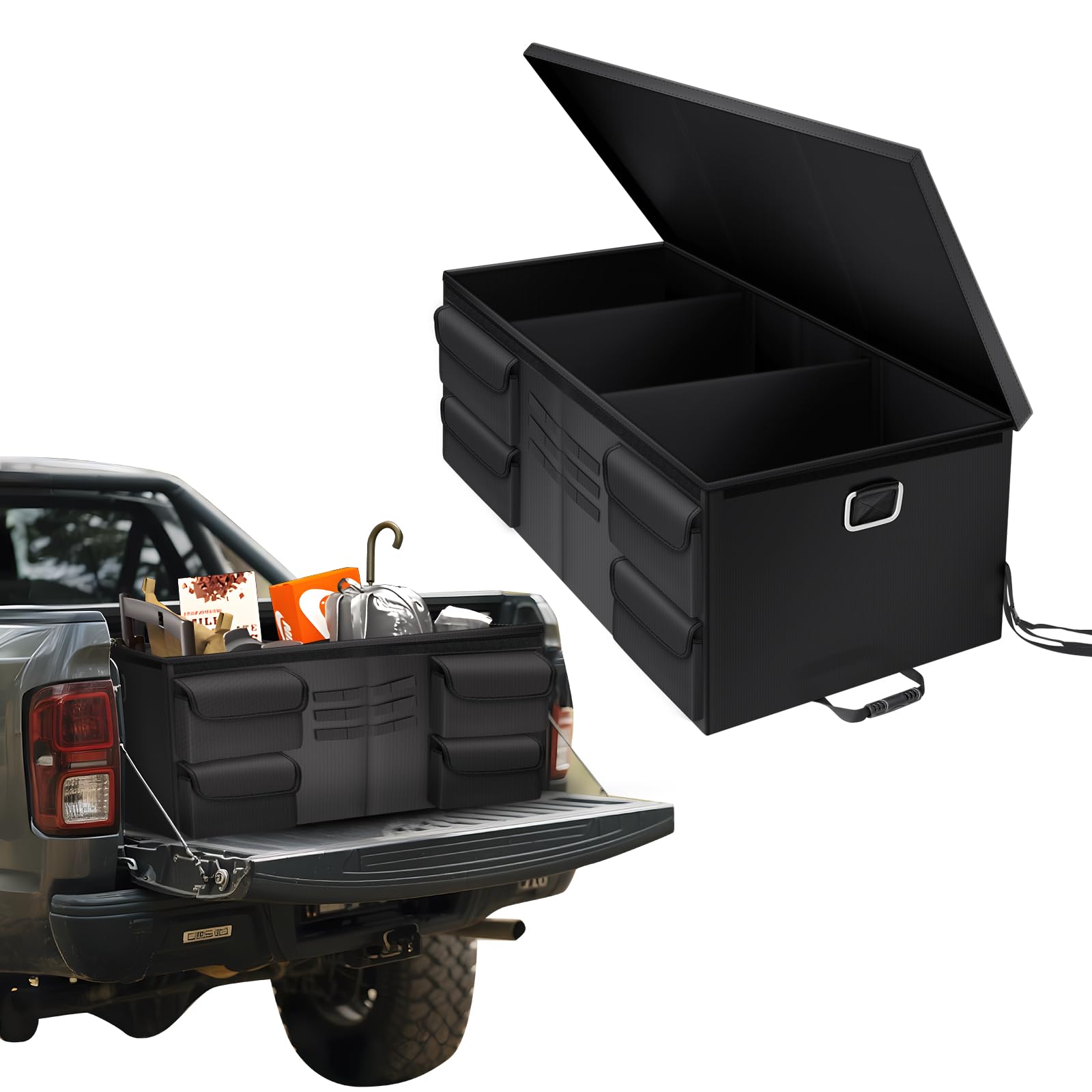 Mixsuper Truck Bed Organizer Fits Any Truck Size, Heavy Duty Truck