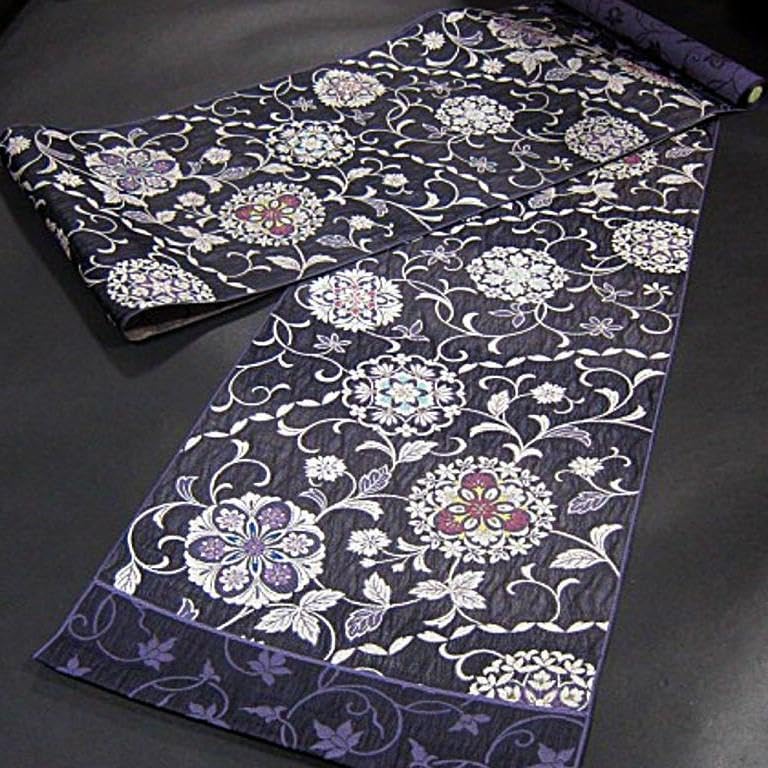 Y01-2 美しいキモノ掲載柄石原さとみさん着用柄 弥栄織物 名古屋帯 仕立て込 Y01-1 美しいキモノ掲載柄 石原さとみさん着用柄 弥栄織物 名古屋帯