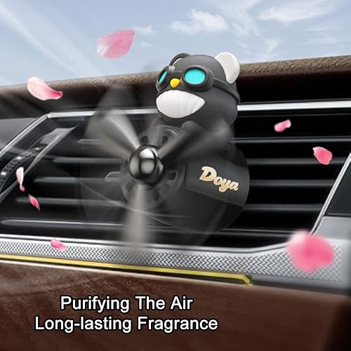 Miniatura 7 de Ambientador de coche con clip de ventilación de animales de dibujos animados, lindos ambientadores de coche piloto, salida de aire automotriz,