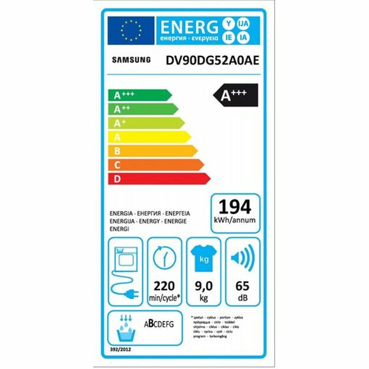 Wäschetrockner Samsung Wäschetrockner 9KGCONINTELIGENCIAARTI 9 kg - Marke: Samsung - EAN: 8806097064404