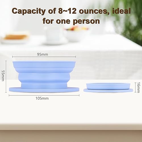 Miniatura 7 de Hervidor eléctrico plegable de viaje, hervidor eléctrico portátil de silicona + gotero de café plegable sin papel, cafetera de viaje para verter