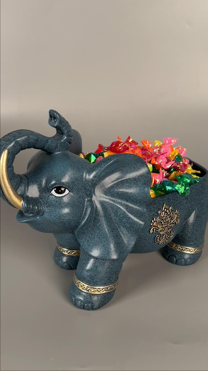 Estatua Elefante Organizador Decorativo 7.8 in Resina miniatura 3