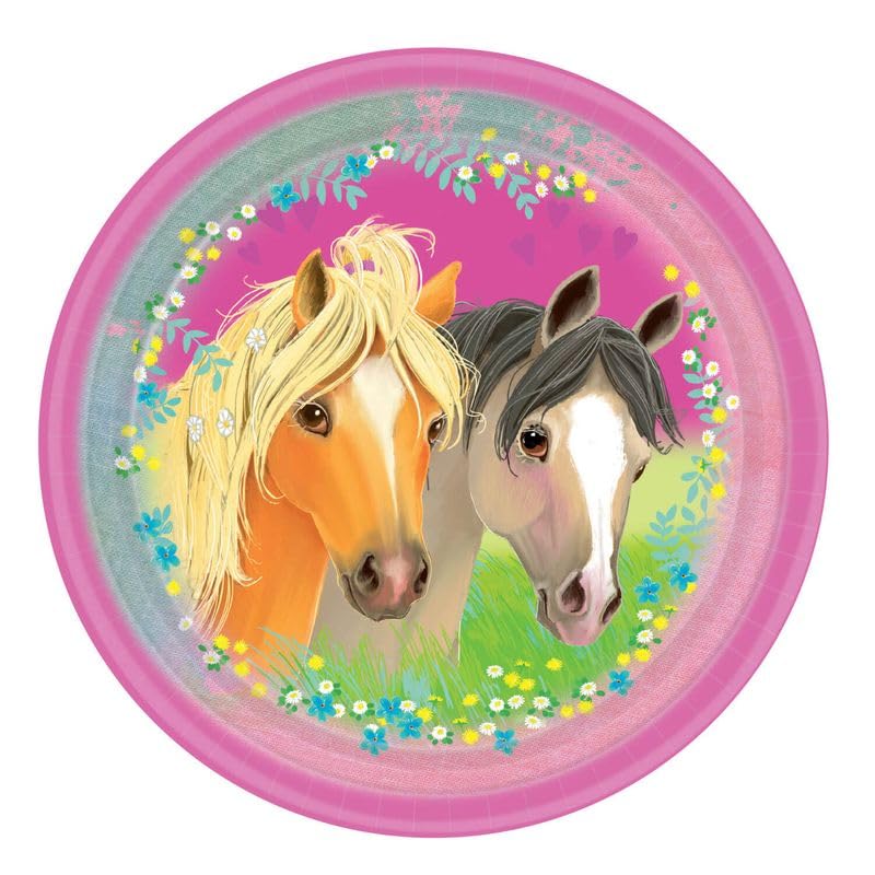 Playflip Set de fiesta XL para cumpleaños infantil, diseño de caballos