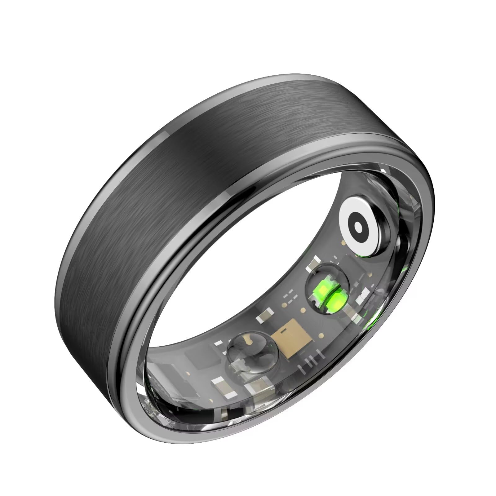findtime Smart Ring Android Smartringe für Herren Damen IOS Pulsmesser Sport Fitness Tracker Smart Ring Smartring Fitness Ring Schlaftracker Gesundheitsring Schrittzähler Fitnesstracker Gold Schwarz