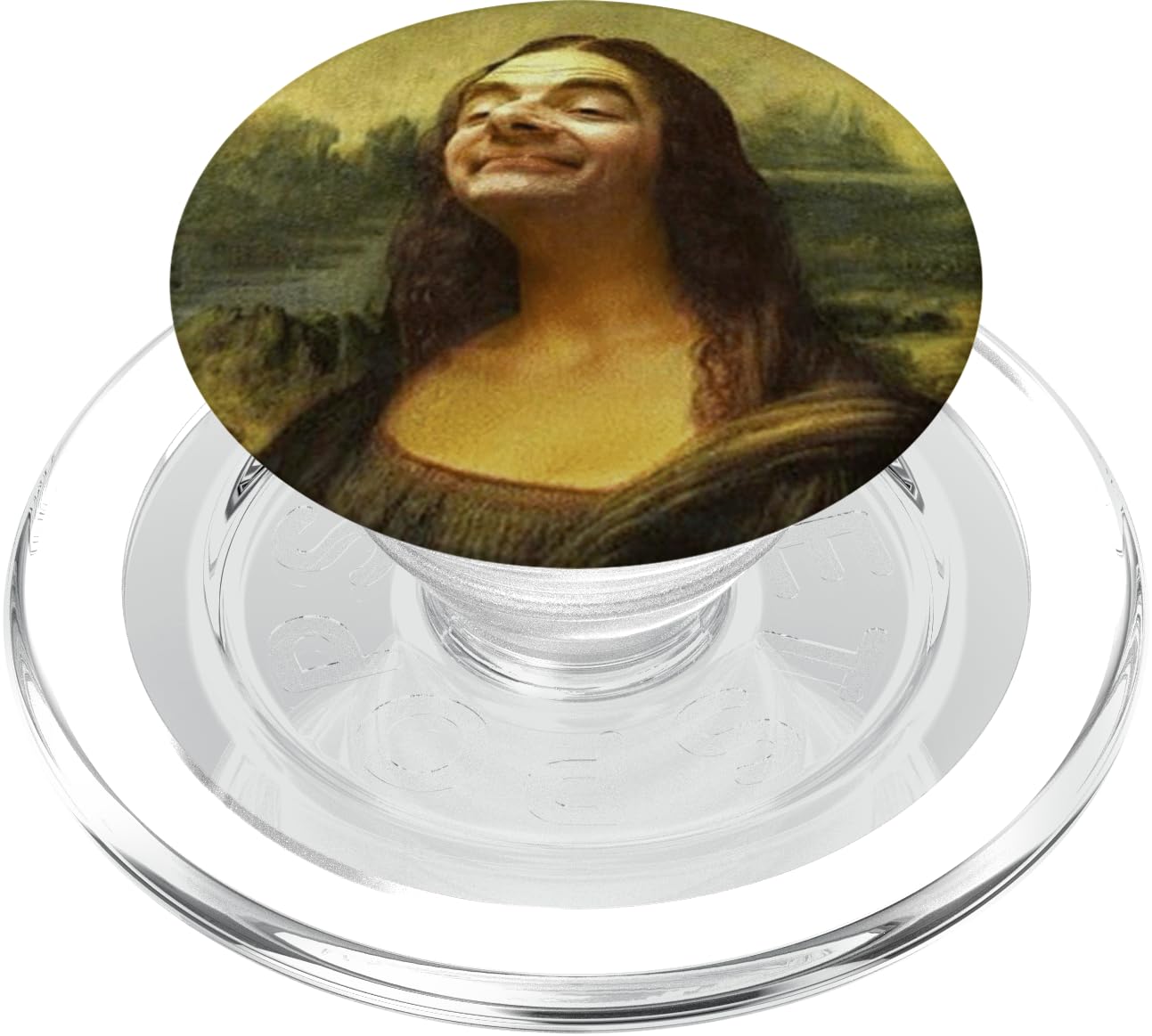 Classical Art Funny Male Face Cringe Mister Lisa Weird Gift PopSockets PopGrip: Swappable Grip for Phones & Tablets PopSockets PopGrip for MagSafe