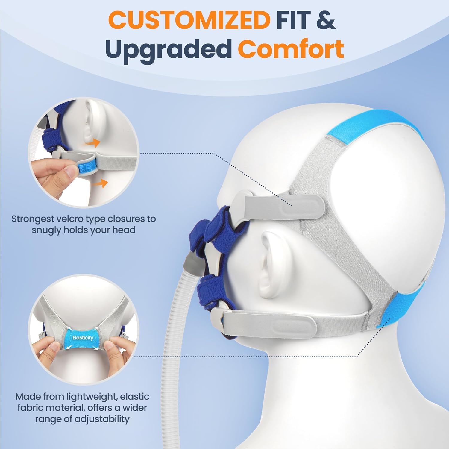 Maschera nasale per Airfit N20, kit di ricambio completo con copricapo, telaio, tubo e cuscino per N20, taglia M