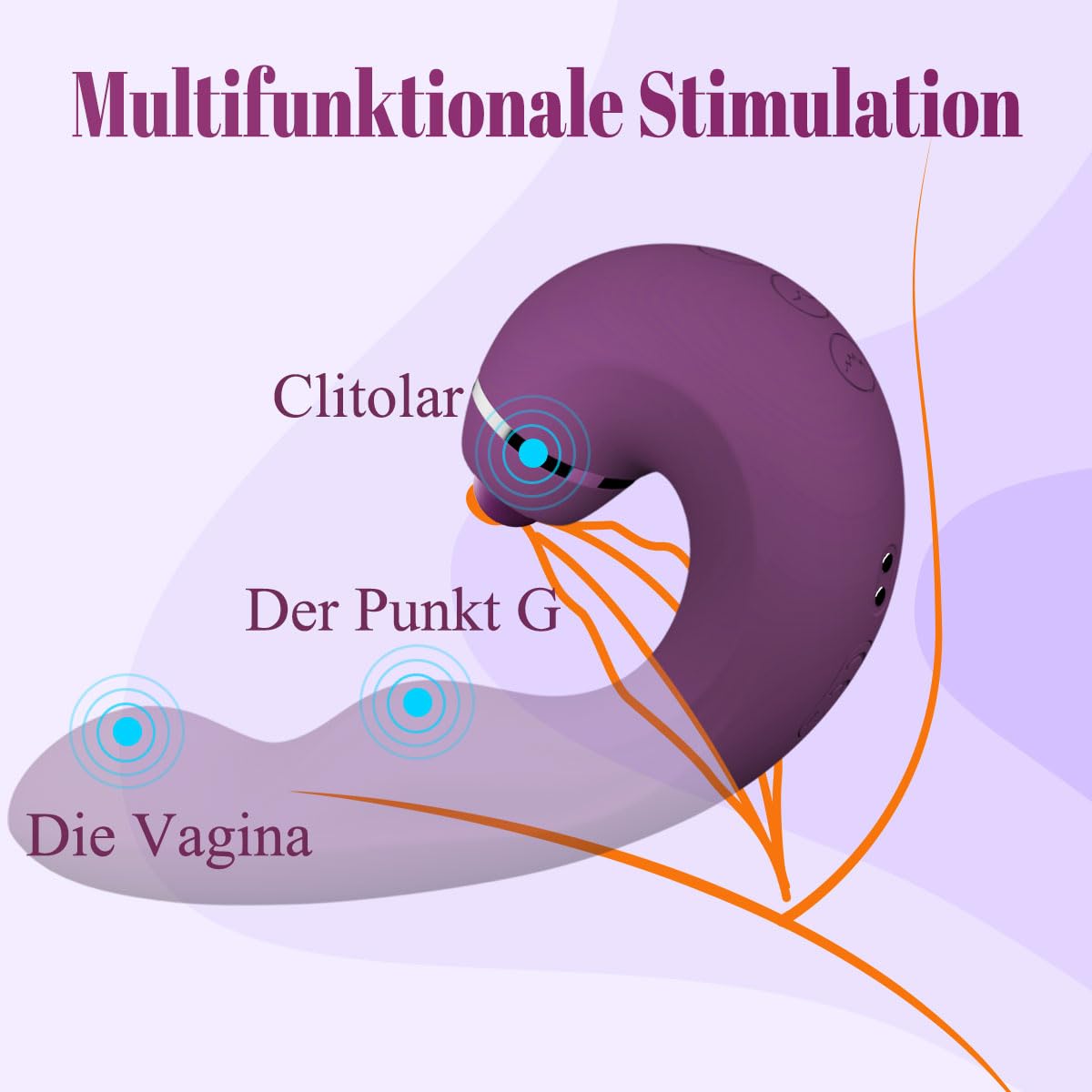Vibradorador Mujer Juguetes Eróticos y Puntos G, 3 en 1 Consoladores.. para Mujer con Vibración Vibrador, Succionador de Clítoris Femenino Dildo Juguetes Sexuales de modo 10x5x5 Vibradores Mariposas