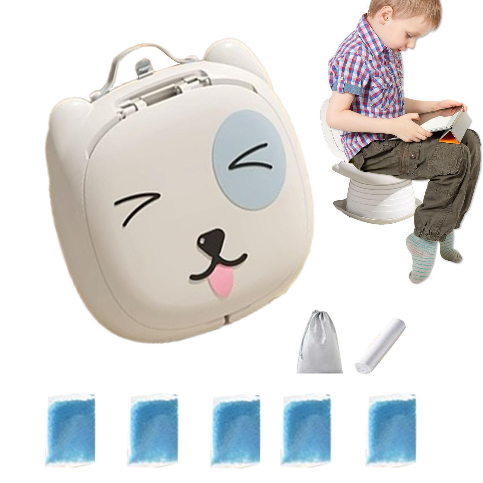 Tragbares Kleinkindtöpfchen, Reisetöpfchen für Kleinkinder | Zusammenklappbares Auto-Töpfchen für Kleinkinder,Faltbare Autotoilette, tragbar, faltbar mit saugfähigem Papier für Kinder, O