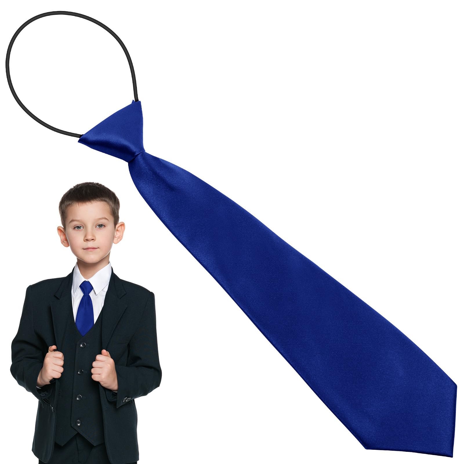 URAQT Pajarita de Satén para Niños 10x5 cm Preabrochada Ajustable con Hebilla para Uniformes Bodas