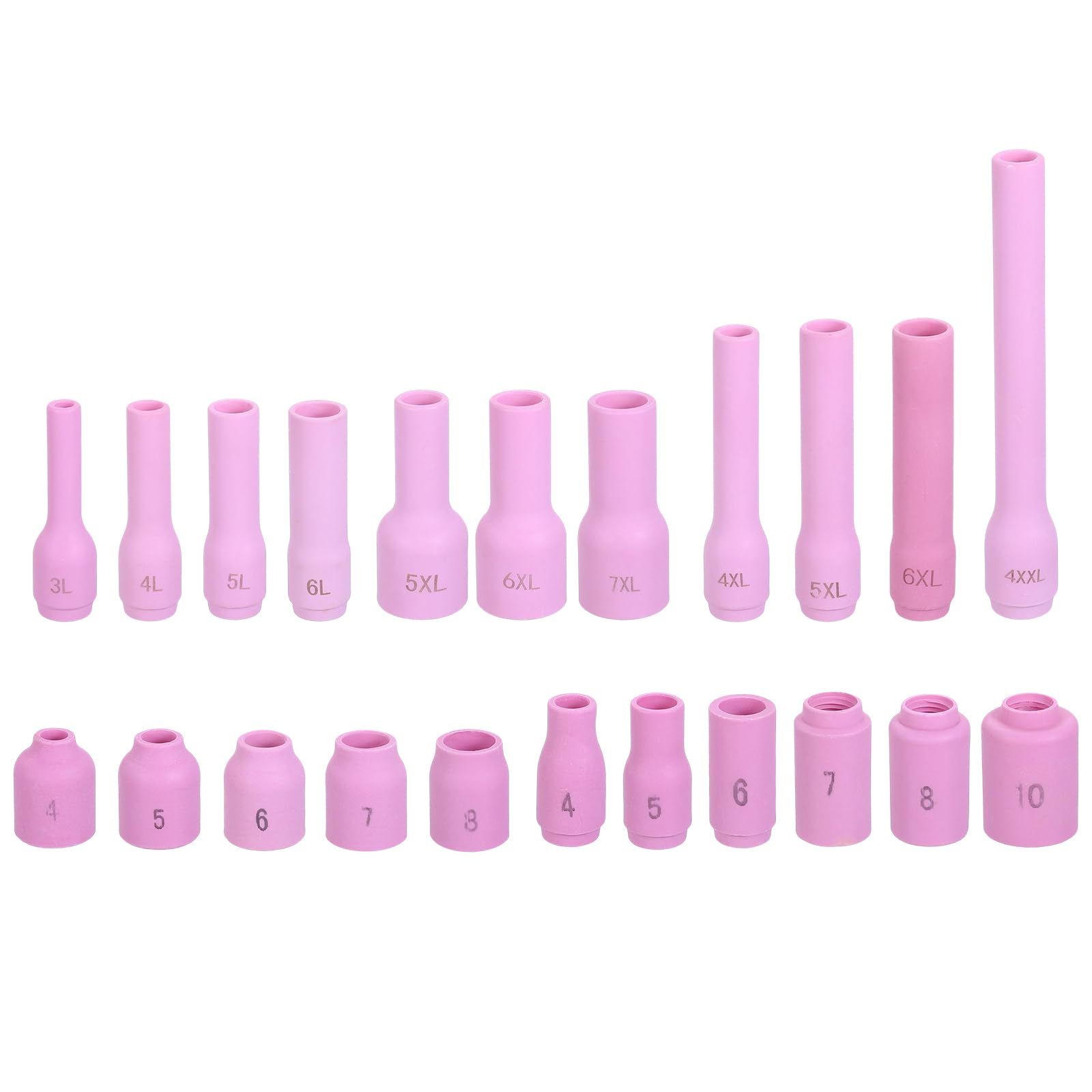 HARFINGTON Kit de 63 antorchas Tig para WP-9, WP-20, WP-25 con antorcha de soldadura TIG, conector de soporte de electrodo de tungsteno, boquilla de cerámica para equipos relacionados con soldadura