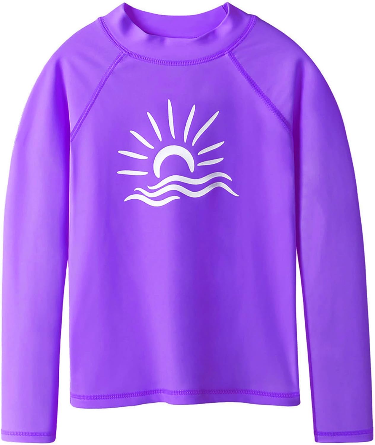TFJH E Girls & Boys Long Sleeve Rashgurad Swimsuit UPF 50+ Kids Swimwear Sunsuits